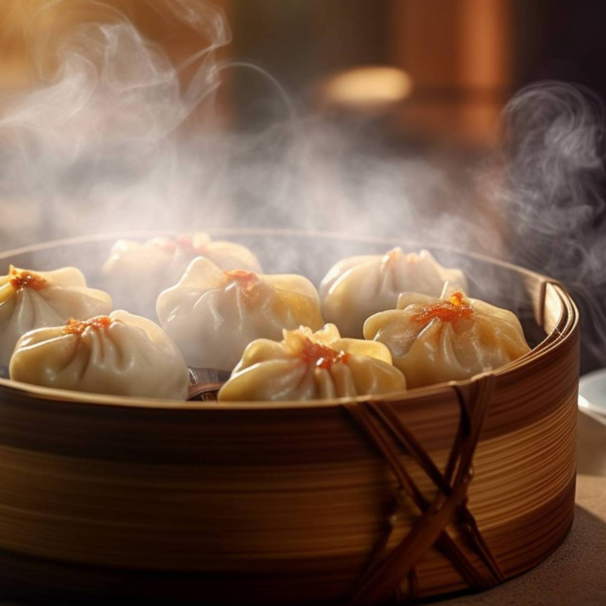 Dim sum is a traditional Chinese food consisting of dumplings, AI Generateand